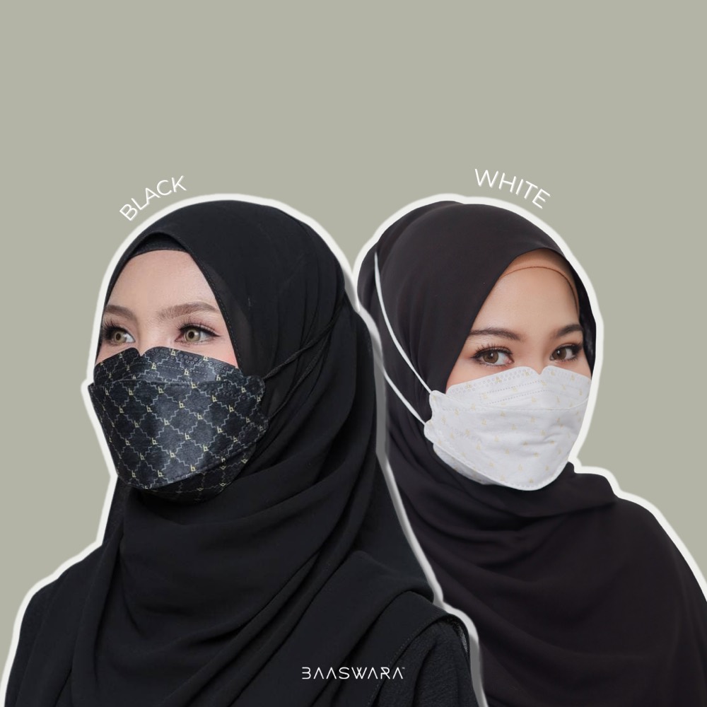 Foto FACEMASK KF94 LUXURY BLACK AND WHITE 20PCS