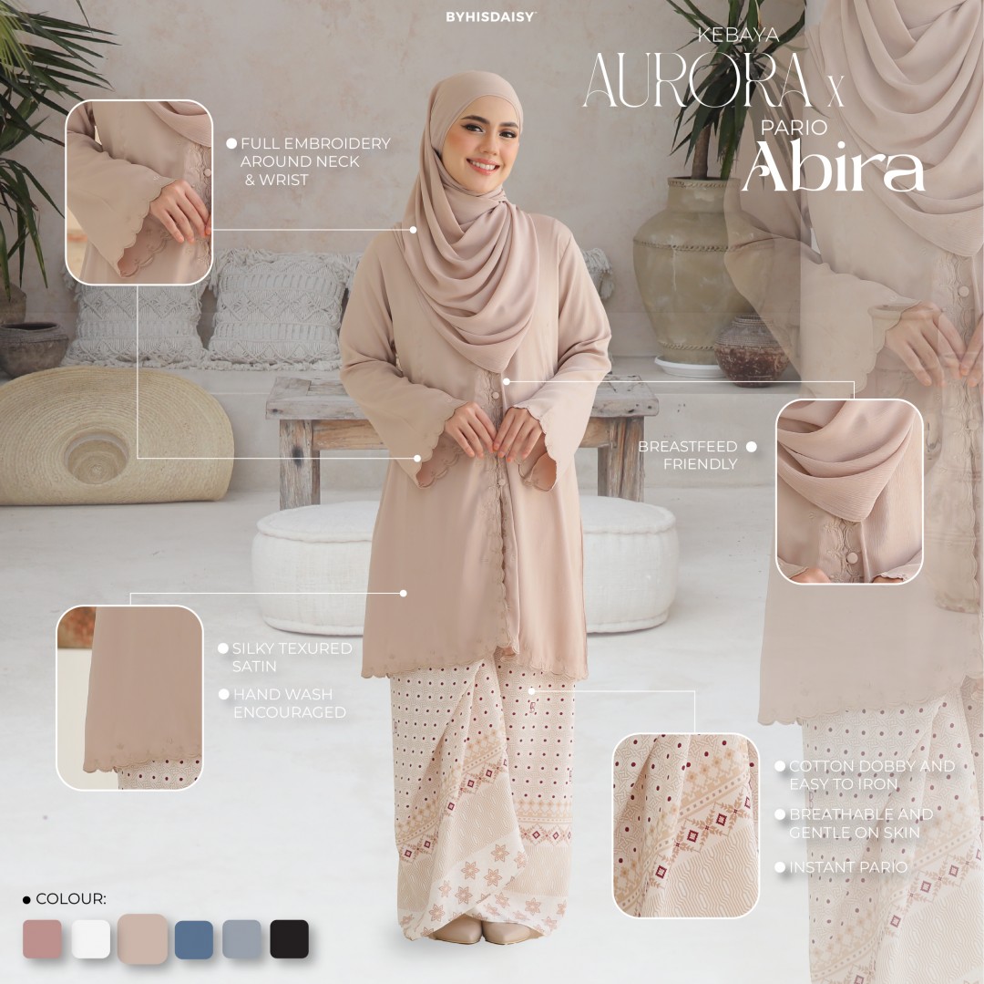 (SET) Kebaya Aurora Black X Pario Abira White