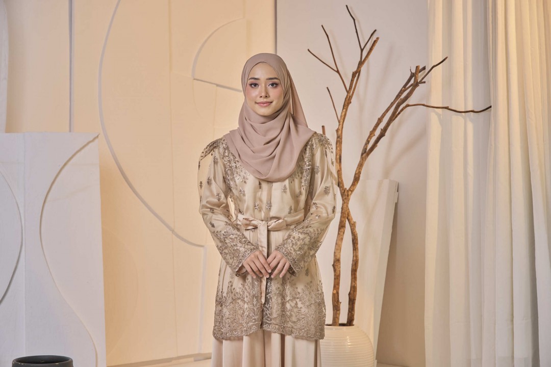 (TOP ONLY) KARISMA LACE OUTERWEAR NUDE