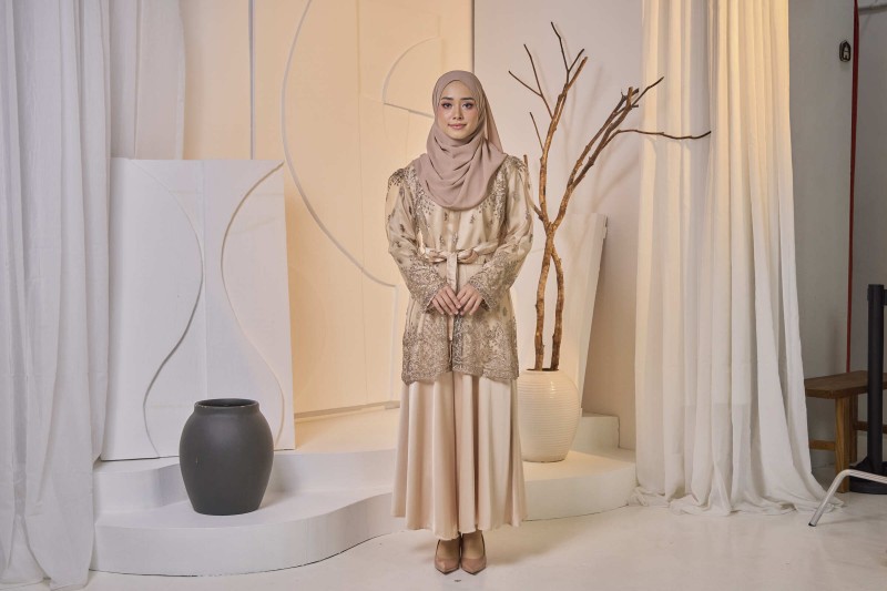 (TOP ONLY) KARISMA LACE OUTERWEAR NUDE