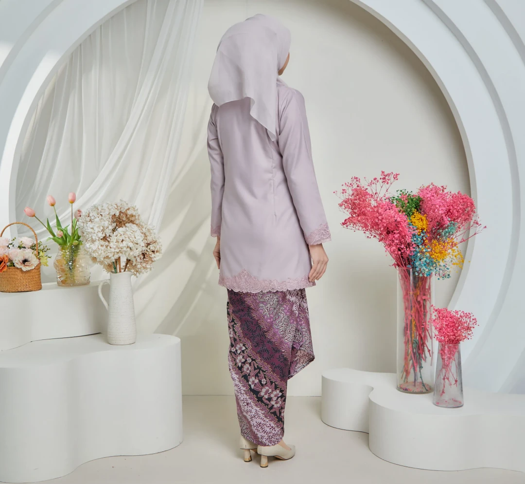 (SET) Kebaya Mekar Dusty Lilac X Pario Laila Purple (FREE SHIPPI