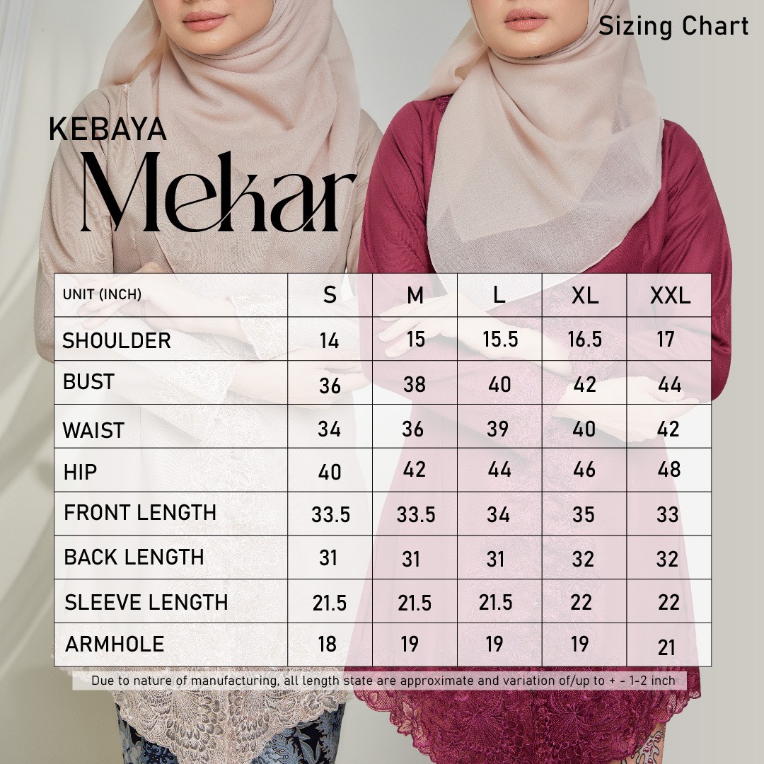 (SET) Kebaya Mekar Dusty Lilac X Pario Laila Purple (FREE SHIPPI