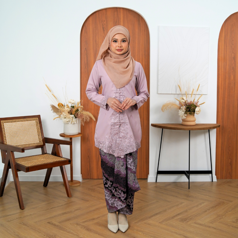 (SET) Kebaya Mekar Lilac Mist X Pario Laila Purple (FREE SHIPPING)