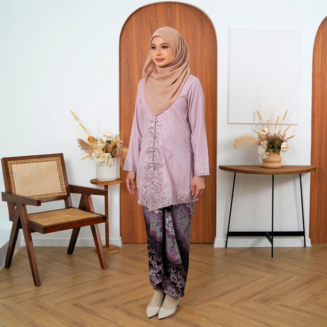 (SET) Kebaya Mekar Lilac Mist X Pario Laila Purple (FREE SHIPPING)