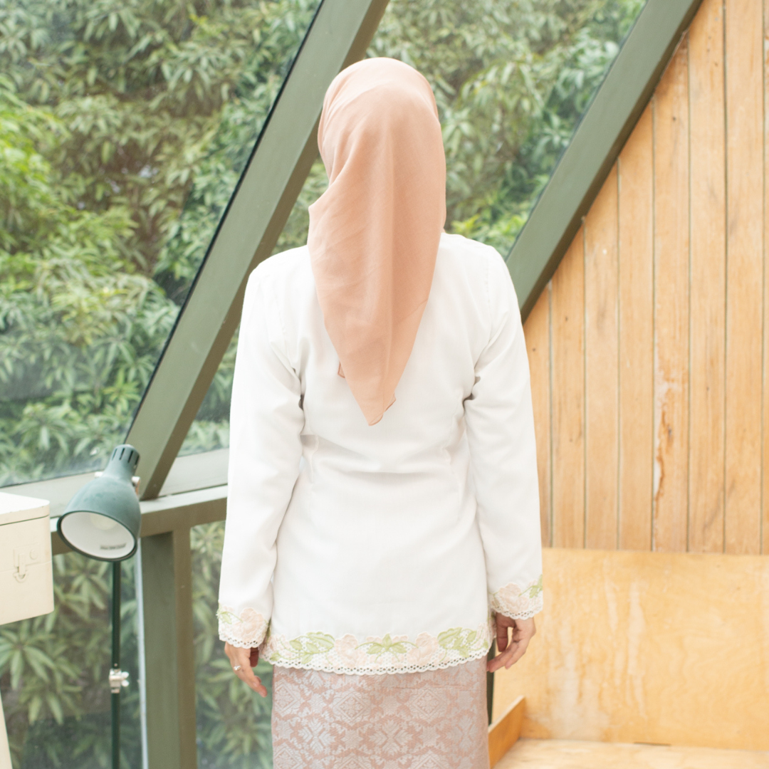 (TOP) Kebaya Elisha Putih Pelita White (FREE SHIPPING)